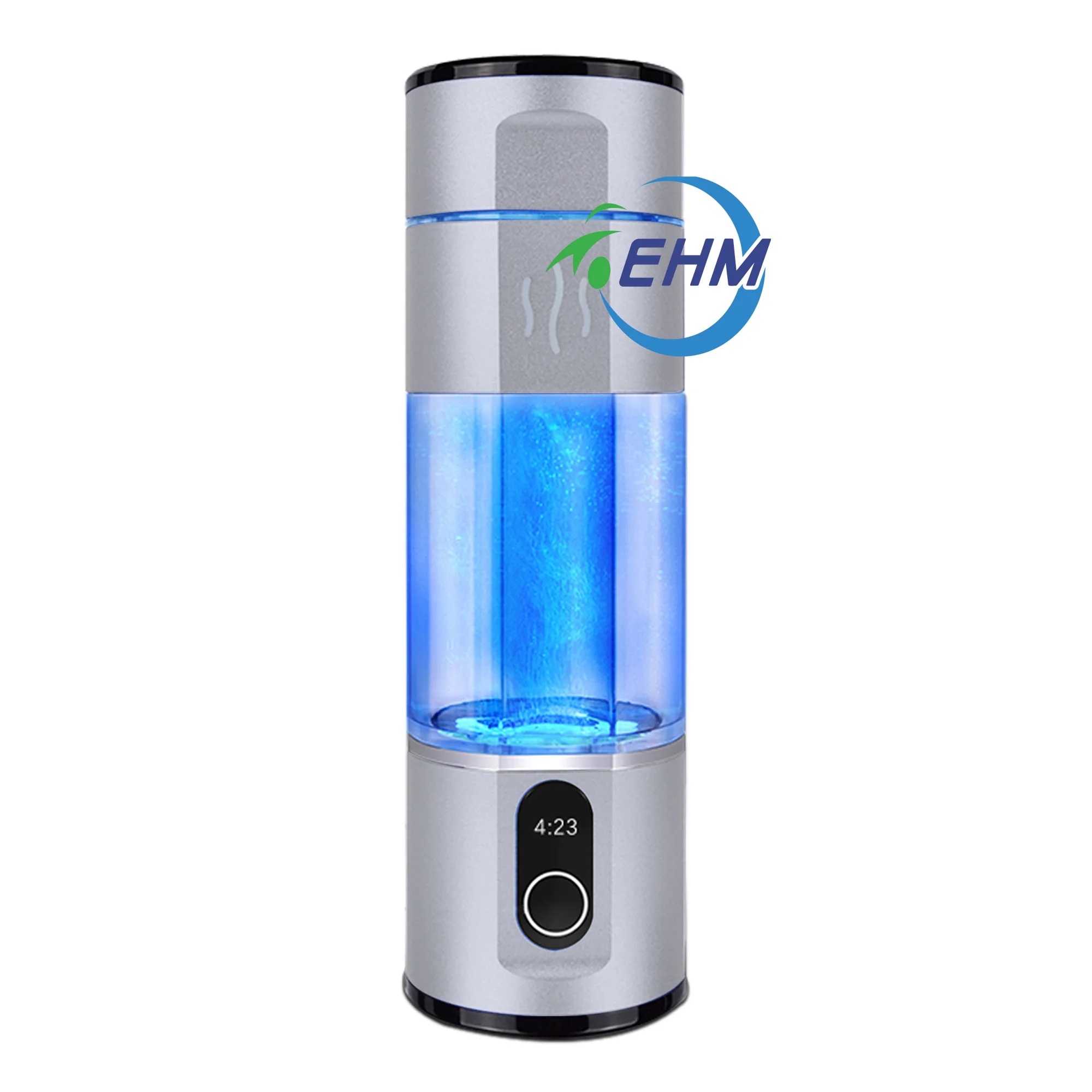 Portable 210ml Hydrogen-Rich Water Ionizer Sports Bottle Bottom 5000ppb Antioxidant Hydration Revitalizer for Car & Outdoor Use