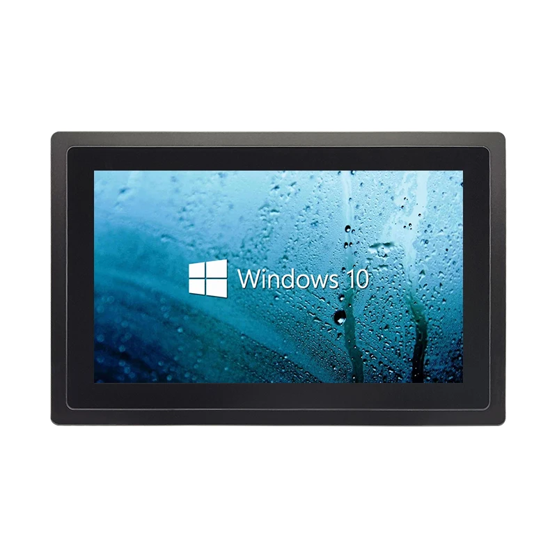 15.6 inch fanless computer i7 8500U 8G 256GB SSD waterproof IP67 capacitive touch screen all in one pc