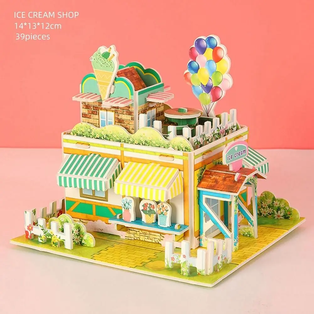 New Paper House Model Puzzle 3D Handmade Puzzle Model Children's Funny