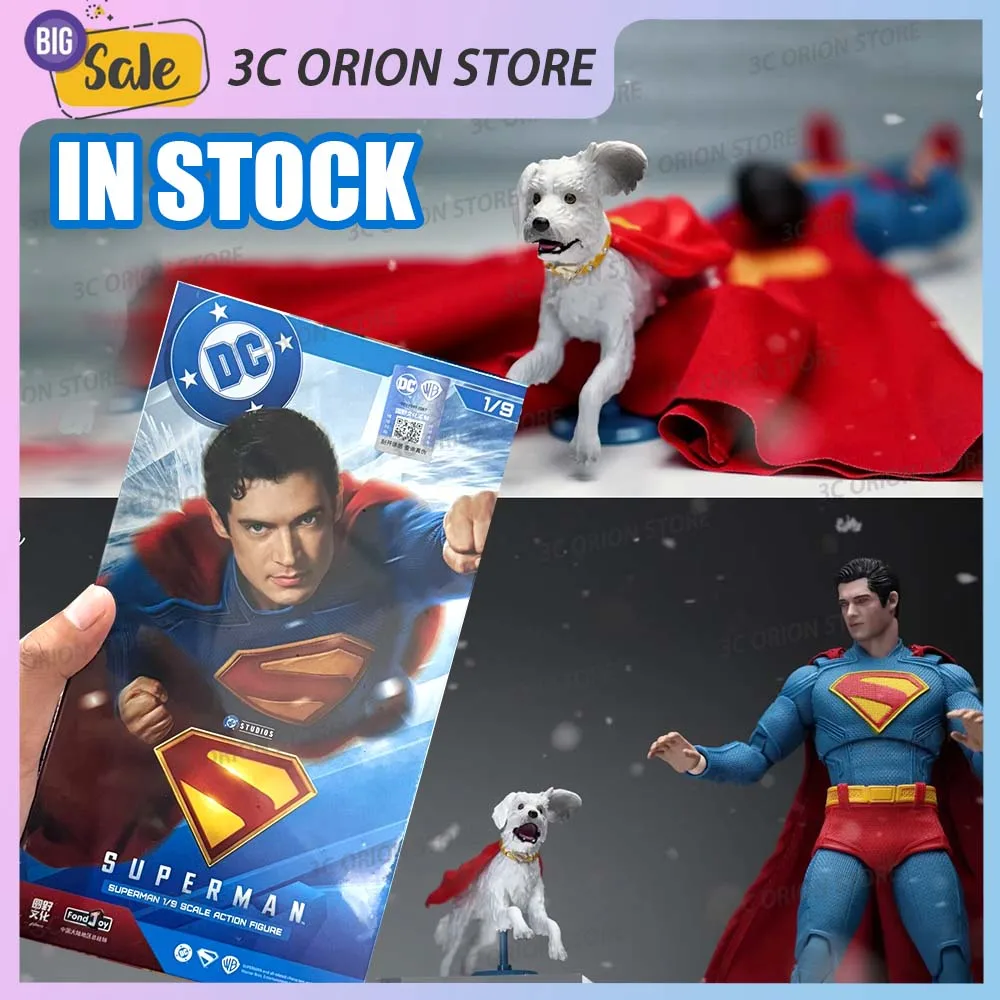 

2025 100% Original Fondjoy David Corenswet Superman Action Figure 1/9 New Superman Figure PVC Joint Movable Kid Toy Boy Gift Box