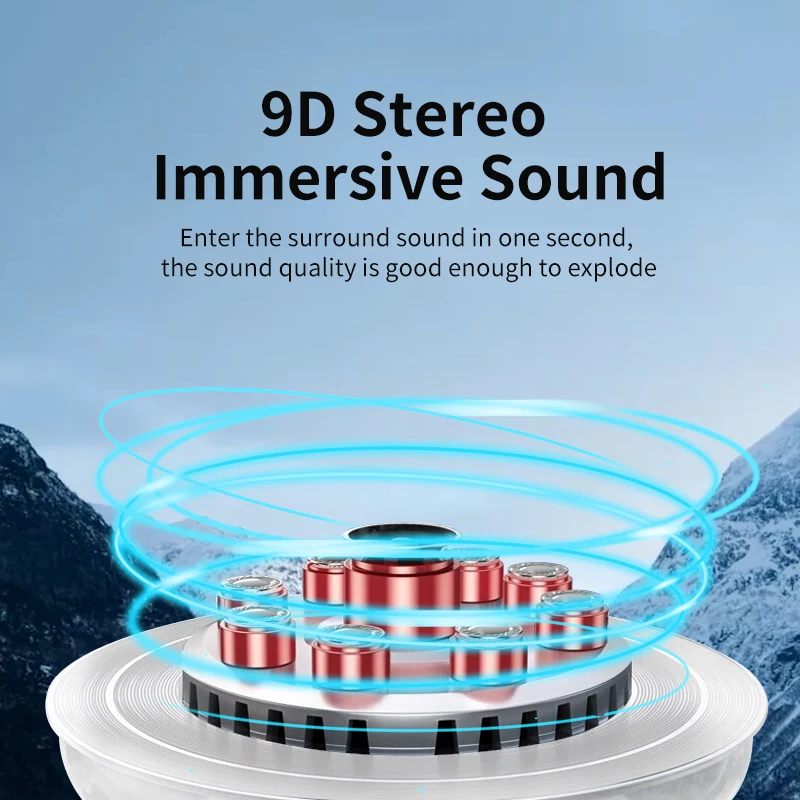 سماعة Air Pro 6 True اللاسلكية Bluetooth 5.3 سماعة رأس ستيريو رياضية صغيرة مع ميكروفون وحافظة شحن لهاتف Xiaomi iPhone Android