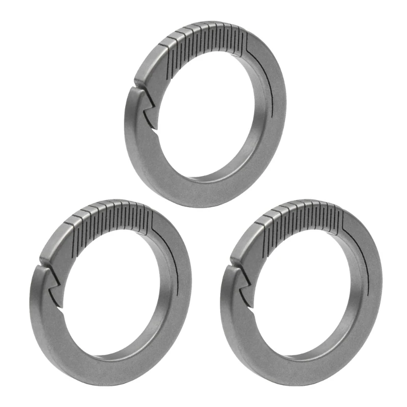 

3Pcs Outdoor AntiLost Titaniums Carabiner Keyring Small Round Carabiner Clip
