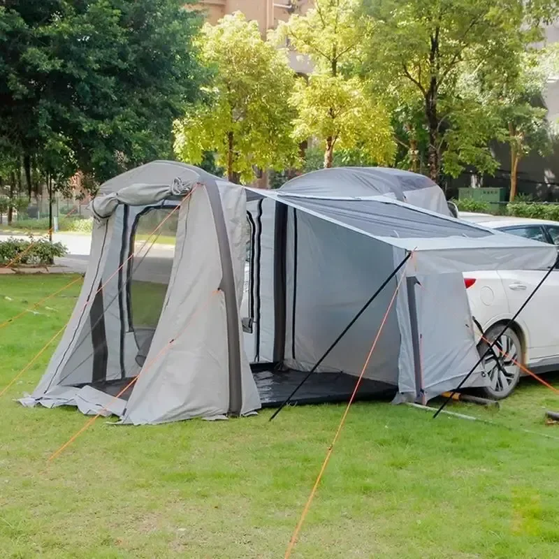 Camping Tent Inflatable Car Rear Tent Outdoor Windproof Large Backpacking Tent Waterproof Car Tent Self-driving Tourist Tent