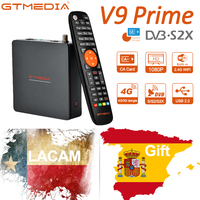 GTMEDIA V9 Prime LACAM Satellite Receiver ,DVB-S/S2/S2X VCM/ACM/multi-stream/T2-MI HEVC Built-in 2.4G WIFI 1080P V9 Prime Mars