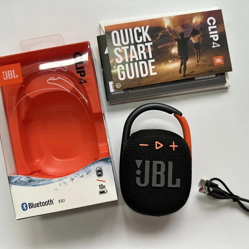 Original JBL Clip 4 Portable Mini Bluetooth Speaker, Waterproof Outdoor Bass Speakers with Hook Long battery life Speaker