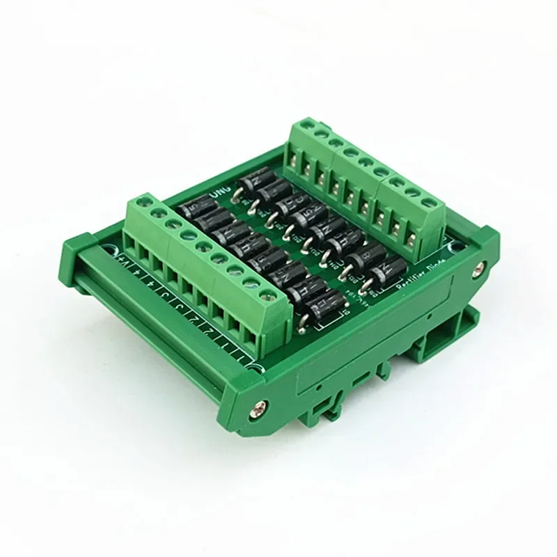 DIN Rail Mount Clamp 1N5408 3A 1000VDiode Array Module Board.