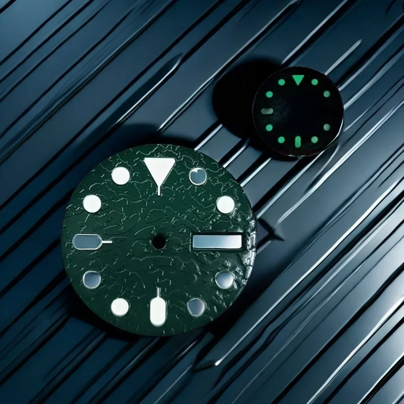 Seiko Mod NH36 reloj Dial soporte Mod Customizion Serivce verde Lumious piezas de repuesto para hombres Accesorios