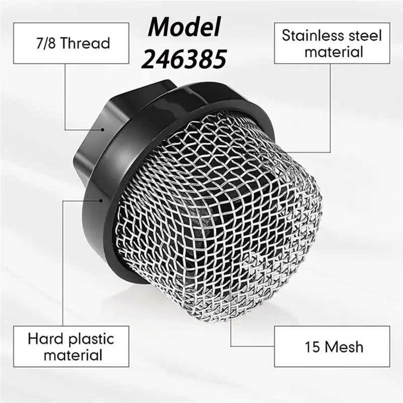AT51-Airless Spray Filter Screen Set Black Plastic+Metal Spray Pump Inner Core Filter Screen
