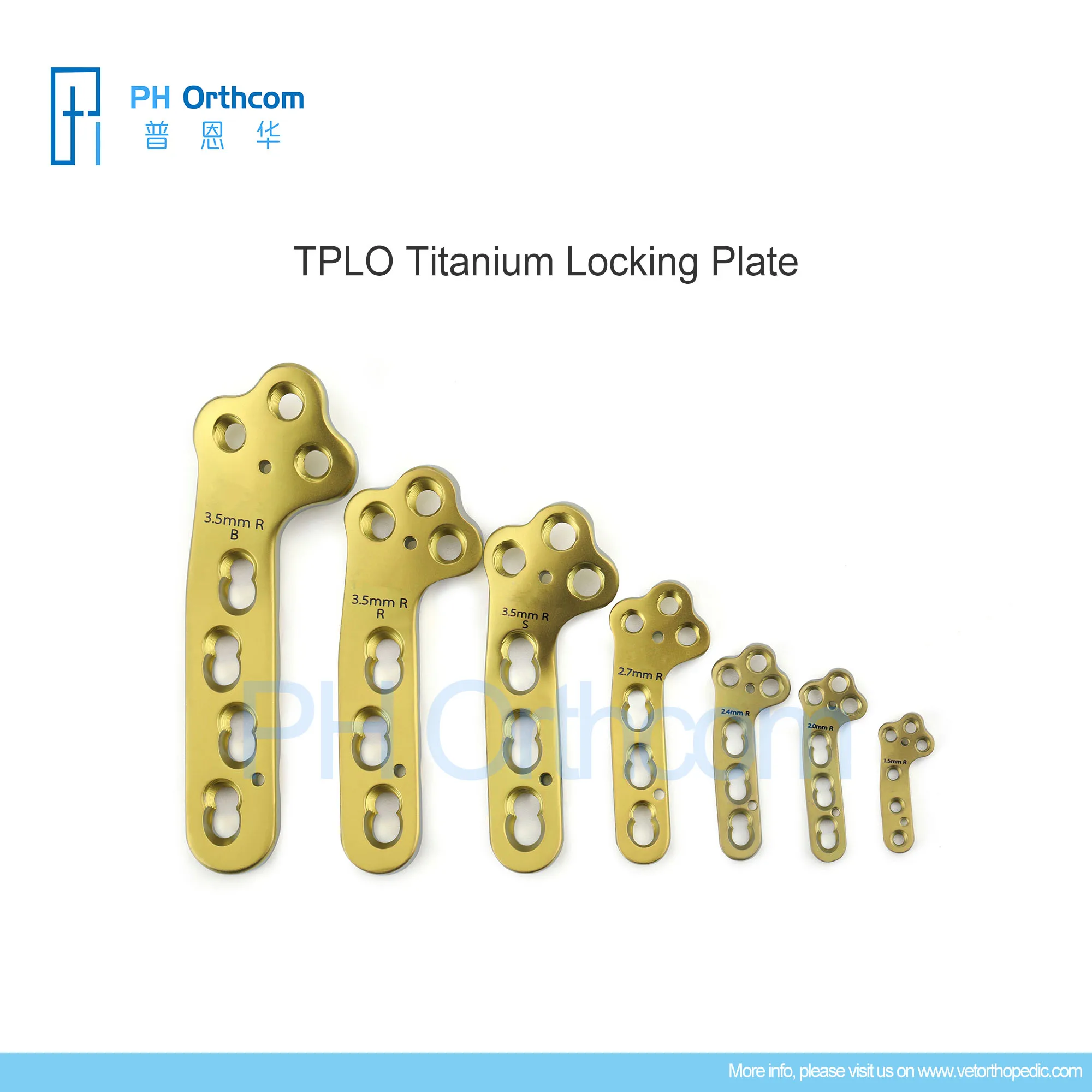 TPLO Locking Implant Plate Orthopedic Titanium Alloy Veterinary Pets Surgical Instruments Medical Suppliies and Equipment