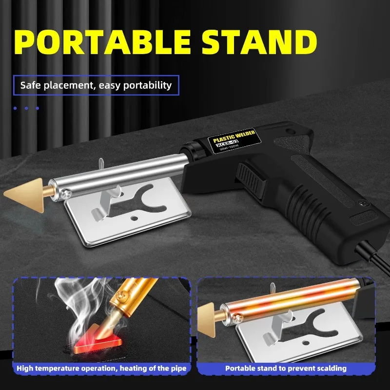 A19F-Plastic Welding Machine Electric Soldering Iron Trowel Head Car Bumper Repair Tool Plastic Repair Kit US Plug