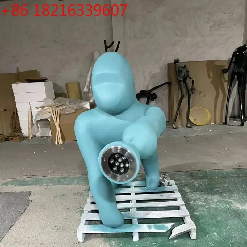 TAO Italian cartoon orangutan floor lamp sculpture animal lighting large ornament art desk lamp living room decoration handicraf