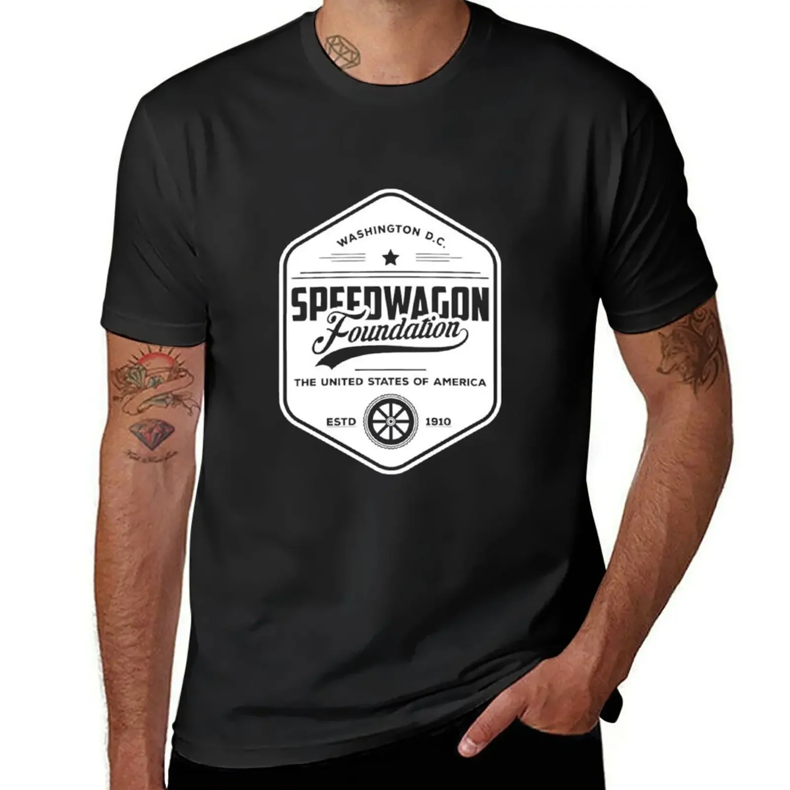 Speedwagon Foundation Retro T-Shirt Blouse oversized essential t shirt quick drying T-shirt men