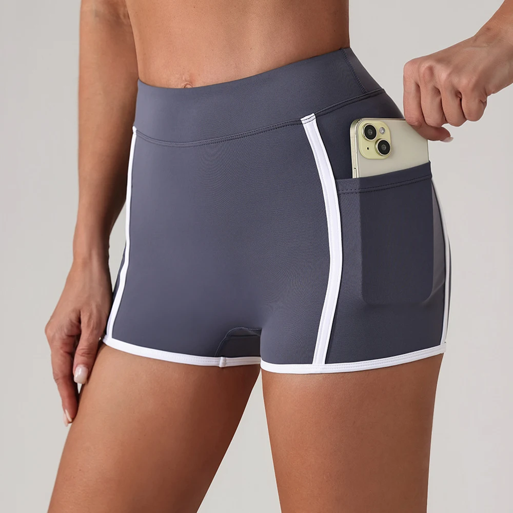 

Новые женские шорты для йоги с карманами Cloud Sense, узкие спортивные штаны с высокой талией, быстросохнущие повседневные шорты для бега для фитнеса и улицы