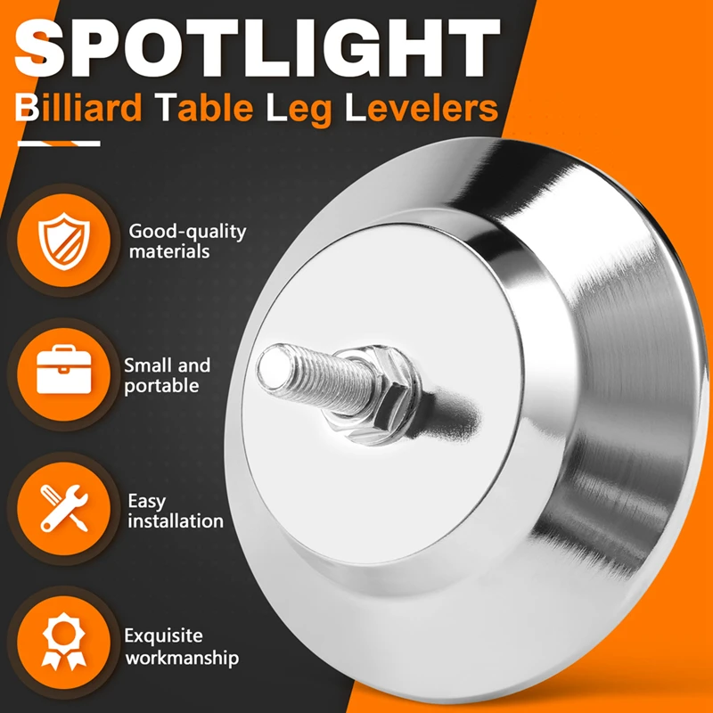 Imagem -02 - Metal Bilhar e Bilhar Leg Leveler Nivelamento Feets para Mesa de Bilhar Heavy Duty Pcs