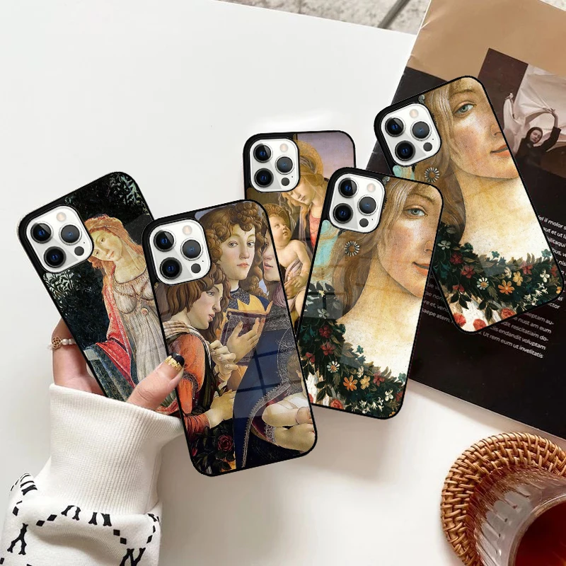 Sandro botticelli Renaissance painting Phone Case Magnetic for iPhone 15 16 14 13 Pro Max 11 12 Mini Magsafe Wireless Cover