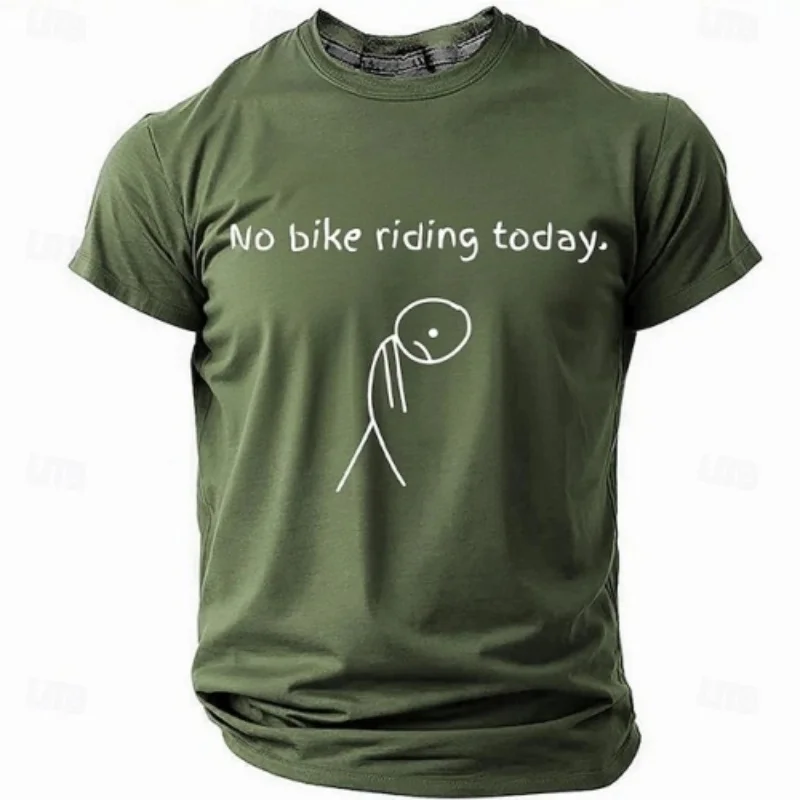 2025 Summer New Men's Sports T Shirt Quick Dry 3D Fun Letter Print Short Sleeve T Shirt Outdoor Training Cycling Short Sleeve