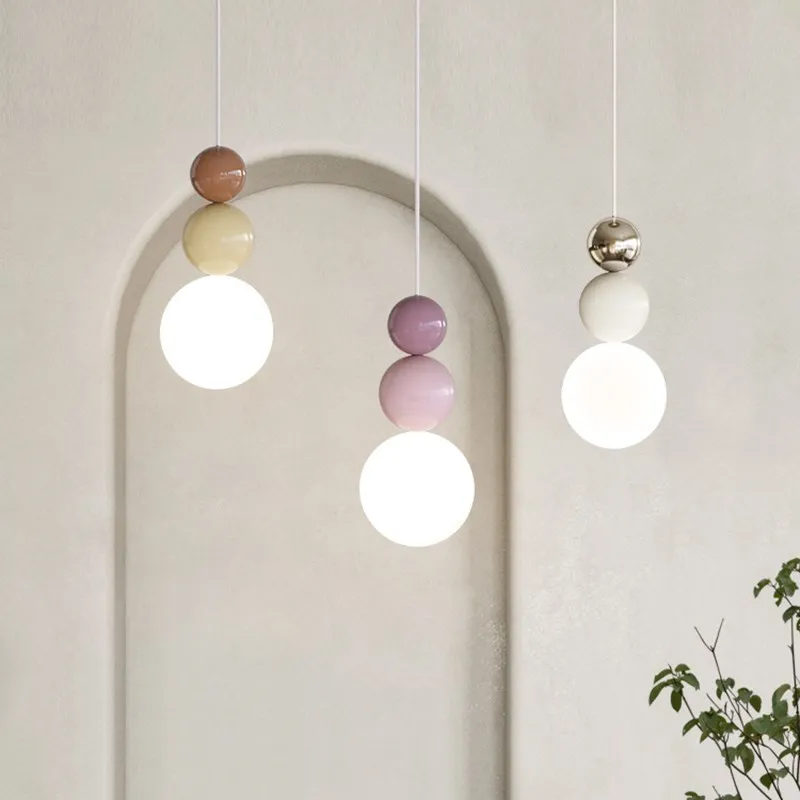 Nordic Hanger Licht LED Macaroon Hangende Lampen Voor Plafond Slaapkamer Bedkant Woonkamer Minimalistische Home Interior Armatuur