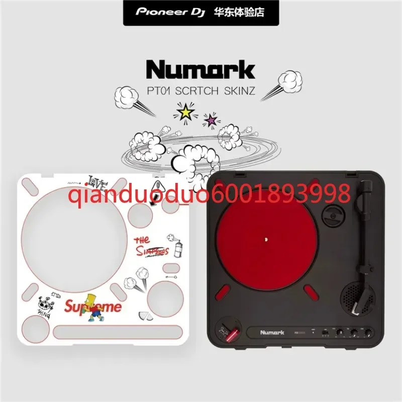 NUMARK Luma PT01 SCRATCH vinyl 7 inch DJ record player personalized color protective case, film