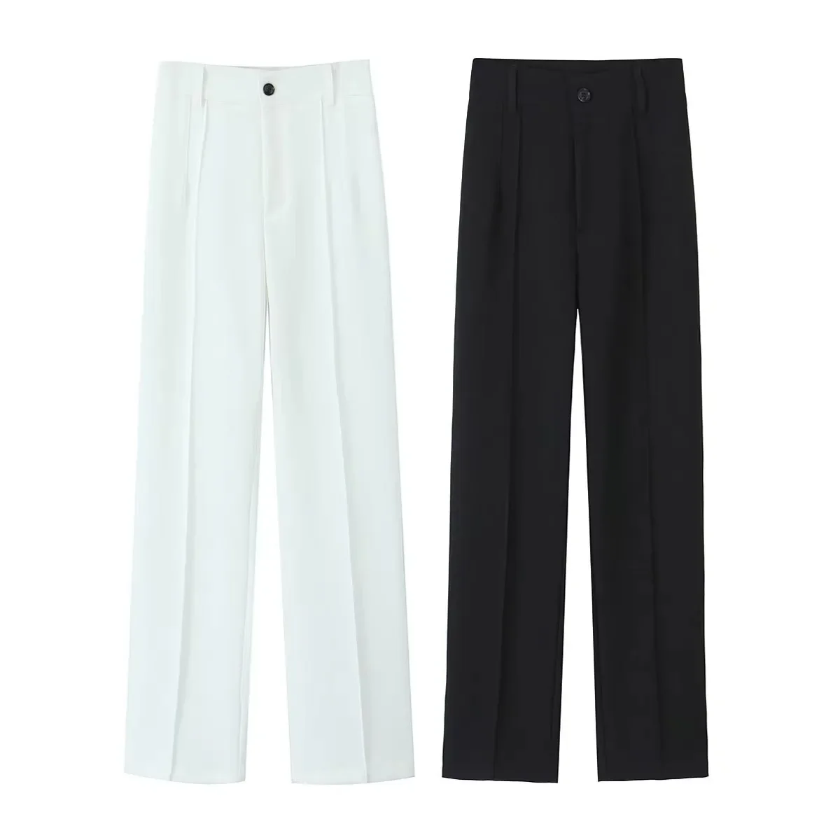 Women's new fashion style commuting straight leg slimming high waisted pants for women