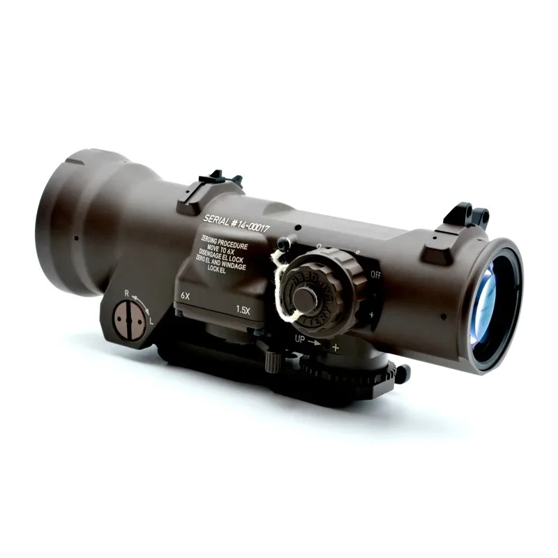 Tactical Riflescope DR 1.5-6x Fixed DualField of View Red lllumination scopeSight with Full Markings for Hunting