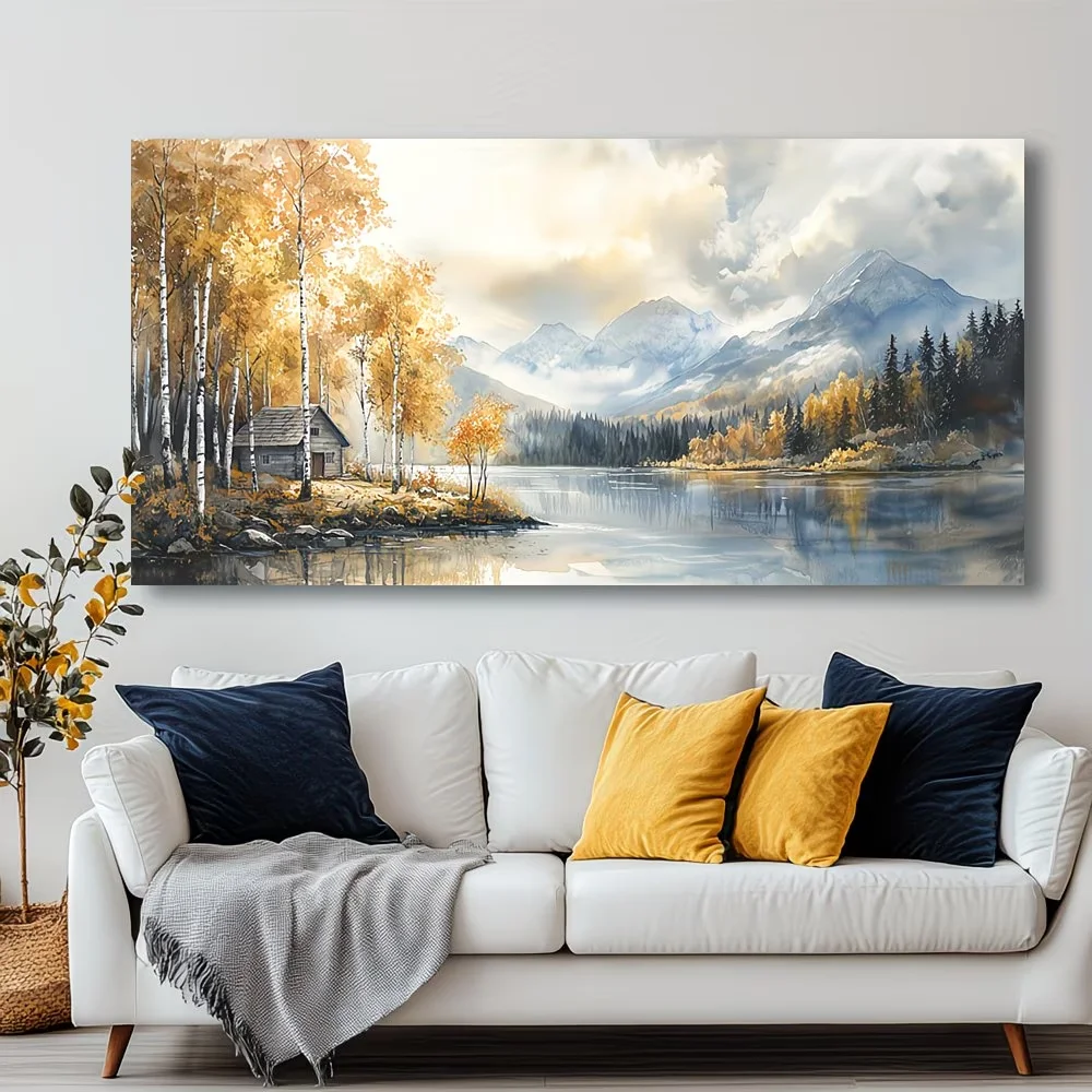 

Lakeside Cottage Landscape DIY Diamond Painting Cross Stitch Full Square Round Diamond Mosaic New Collection Home Decor