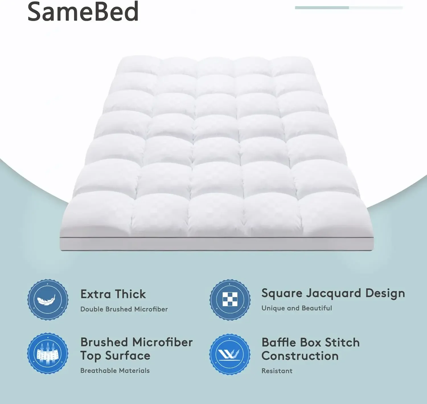 Mattress Topper Cal King ,Extra Thick Mattress Pad Cover for Back Pain,Cooling Mattress Protector with 8-21 Inch Deep Pocket