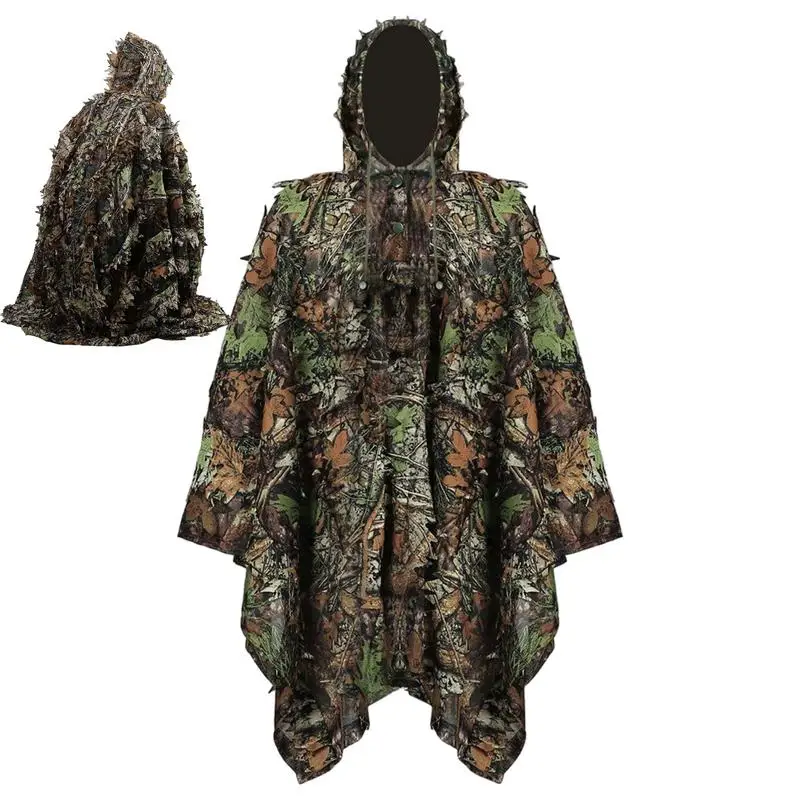 

Bird Watching Invisible Cape 3D Technology Comfortable Camouflage Suit Breathable Leaves Invisible Clothing For Bird Watching