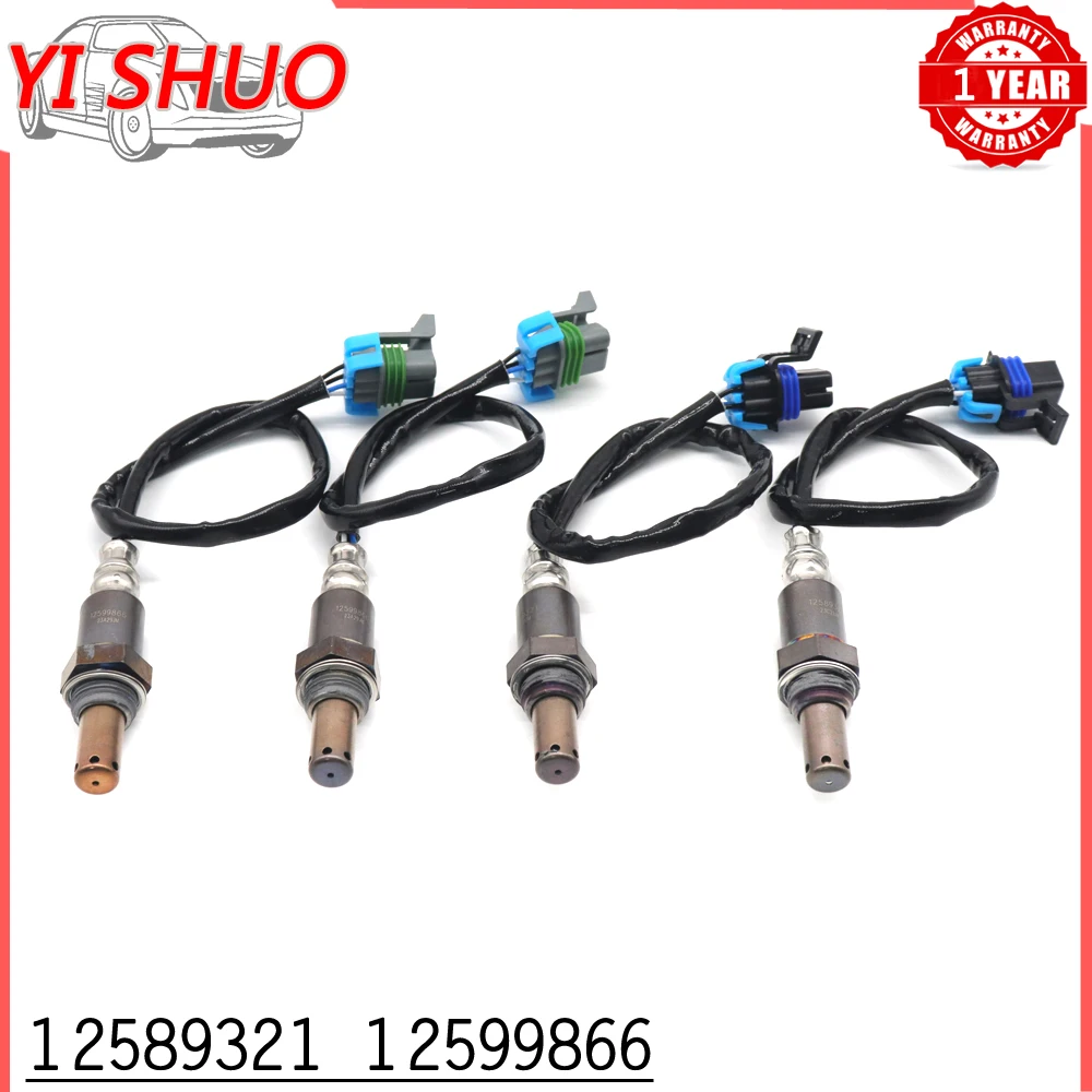 Car 12589321 12599866 Up+Downstream Air Fuel Ratio Lambda O2 Oxygen Sensor for Chevy Silverado Suburban Tahoe GMC Sierra Yukon