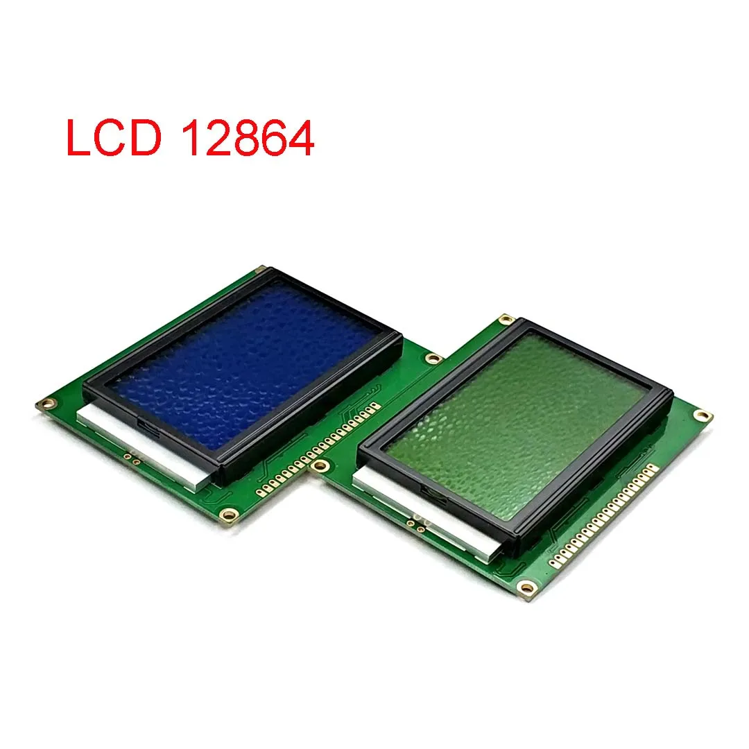 12864 LCD Display Module 5V LCD LED Display Board Yellow Green Blue Screen with Backlight ST7920 Parallel Port 128*64 128X64