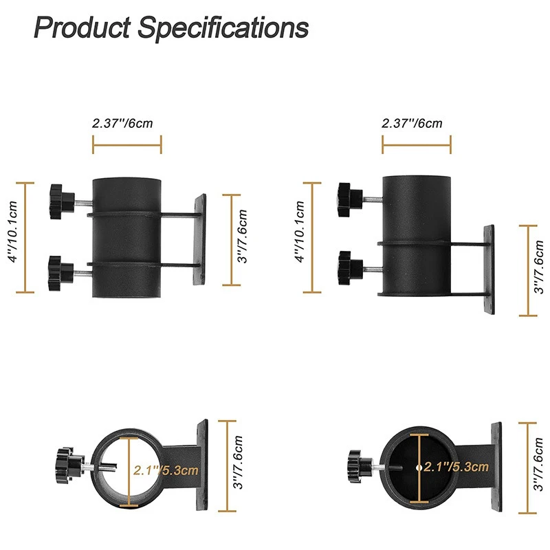 Balcony Umbrella Base Mounting Bracket 2-4 Individual Metal Components Are Essential Accessories for Securing the Base of Outdoo