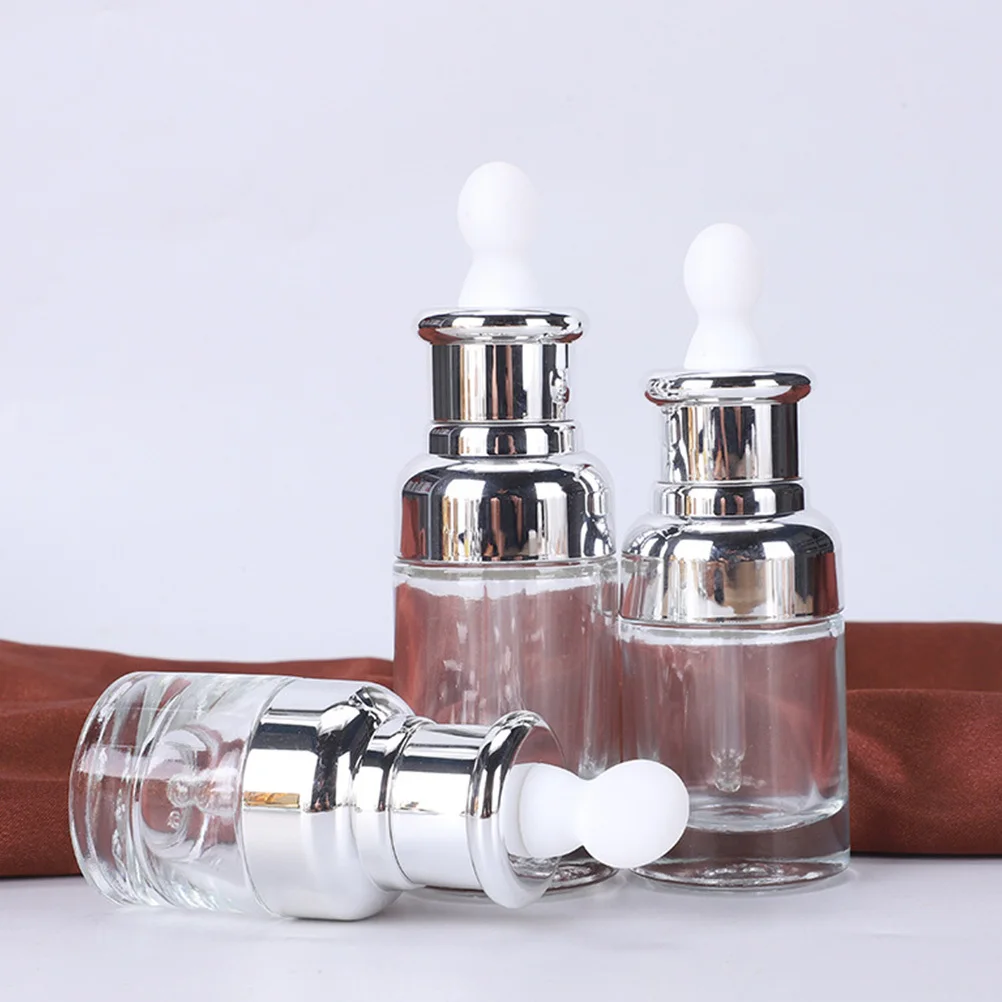 

3Pcs Perfume Bottles Set Clear Glass Dropper Containers for Essential Oil Samples Sub-Packaging Travel Female Beauty Supplies