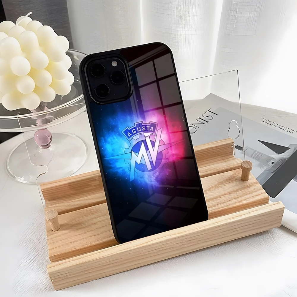 Motorcycle MVAgusta Phone Case Silicone PC+TPU Case For IPhone 16 15 14 11 12 15 13 Pro Max 8 7 6 Plus X SE XR Hard Shell Fundas