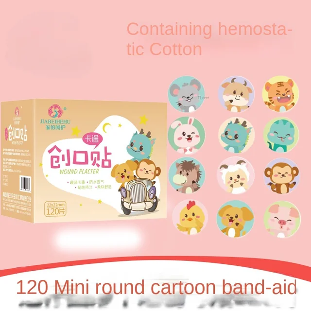 120 sztuk Cute Cartoon plaster medyczny wodoodporne bandaże samoprzylepne na rany pyłoszczelny oddychający pierwszy plaster samoprzylepny dla dzieci