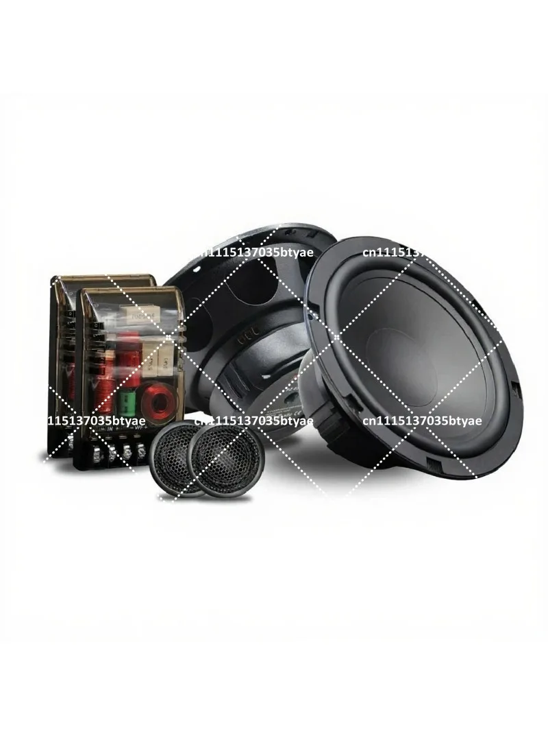 6.5 Inch Car Audio Speakers Set, 2-Way Coaxial Full Range Mid Bass Tweeter Combo, 12V 180W