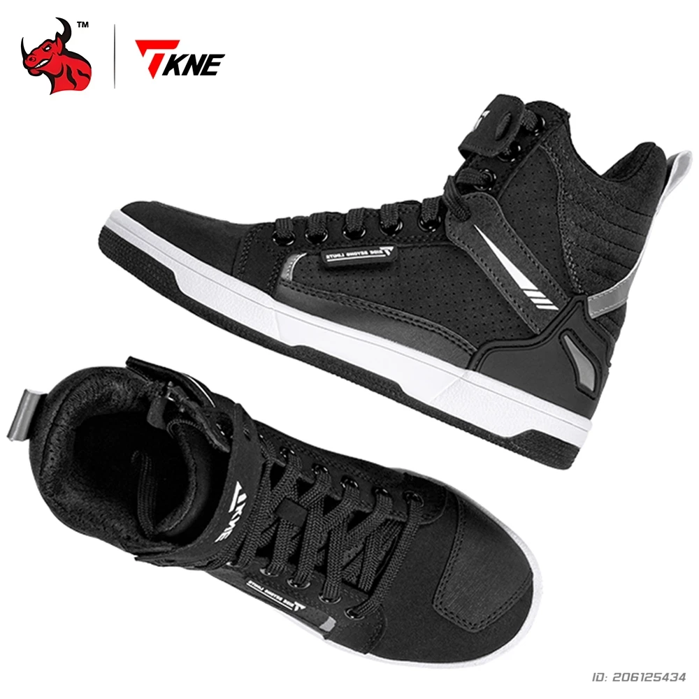 

Men's Motorcycle Boots Riding Shoes Lightweight Breathable Outdoor Footwear with Protective Ankle Support Motorbike Boots