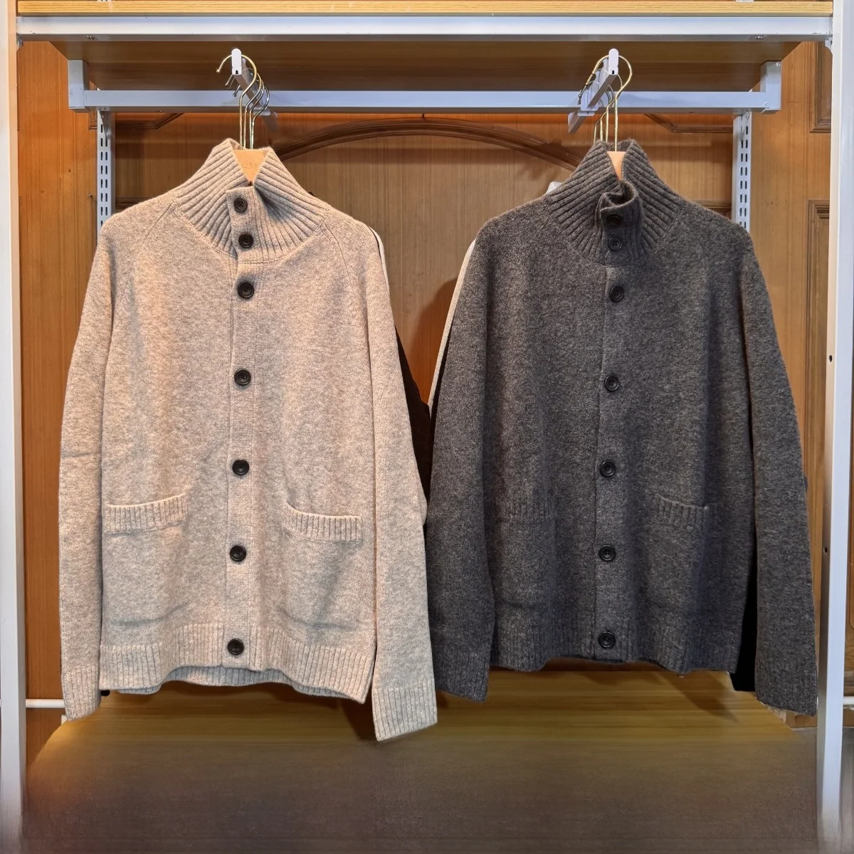 

NHLQ ex Вязаный открытый кардиган Свитер Свободный воротник-стойка Мягкая зимняя верхняя одежда Повседневная Sle Busin Повседневная мода