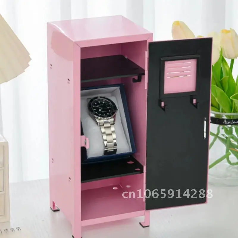 Keys Storage Box Dormitory Storage Cosmetics Paper Money Iron Items Cabinet and Mini Small Locker Cards Desktop Bank Other