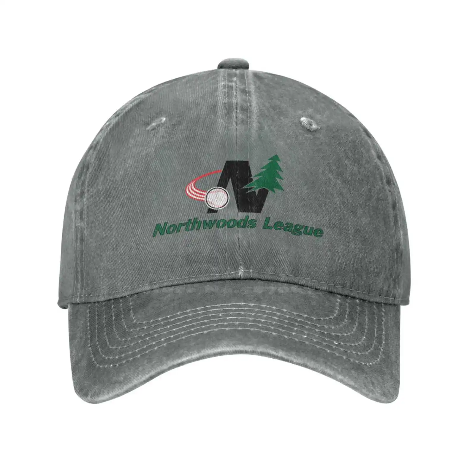 Gorra de béisbol de punto con logotipo de la Liga Northwoods, gorro vaquero de calidad