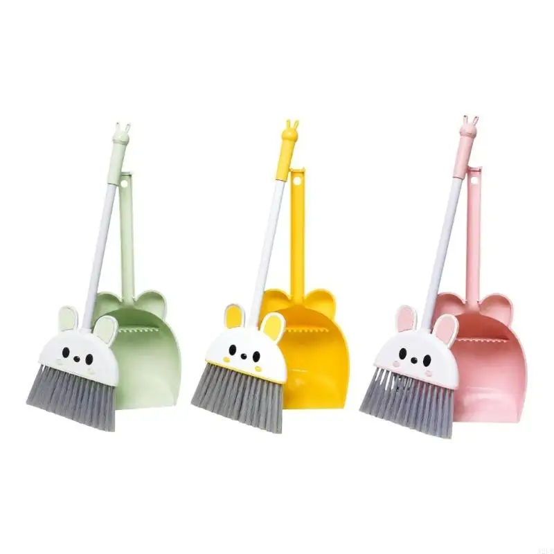 Cleaning Toy Set with Dustpan and Sweeping Tool, Plastic Housekeeping Set Pretend Play Indoors A2U
