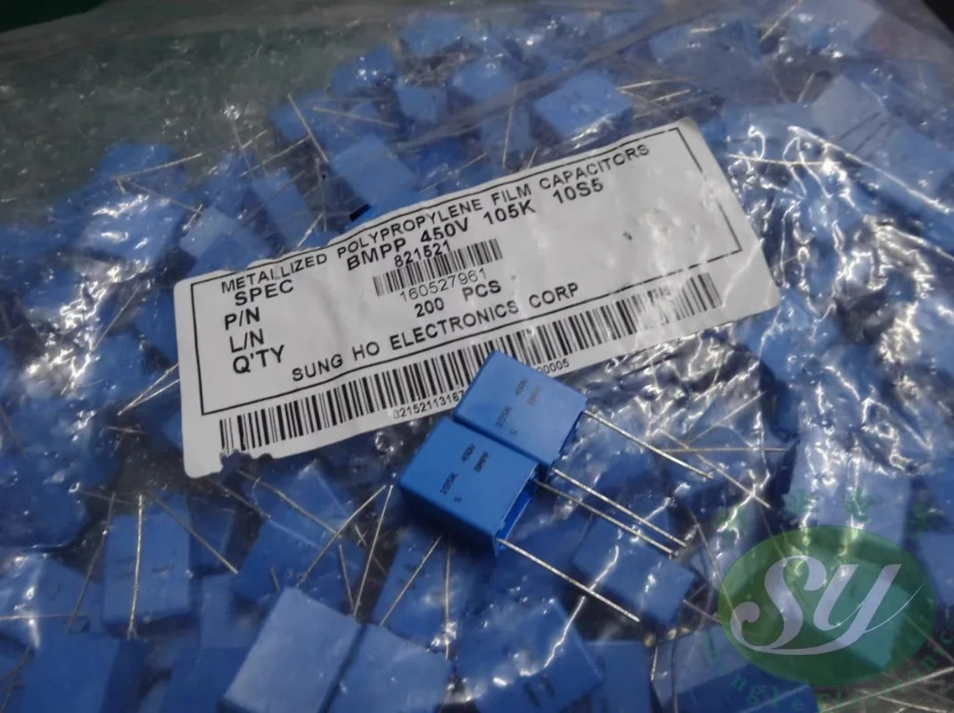 

20PCS SUNG HO 1.0uf/450v 1uf 1u0 105 New 10MM film capacitor