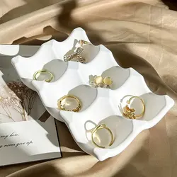 Egg Storage Tray Mold Ring Holder Earring Plaster Display Plate Rectangular Bow Decorative Tray Silicone Molds For Epoxy Resin