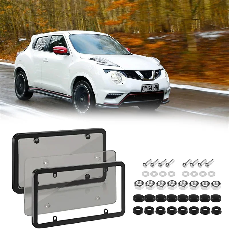 2 pçs universal americano quadro da placa de licença com parafusos 6x12 Polegada quadro da placa de número do carro para veículos caminhão acessórios automóveis