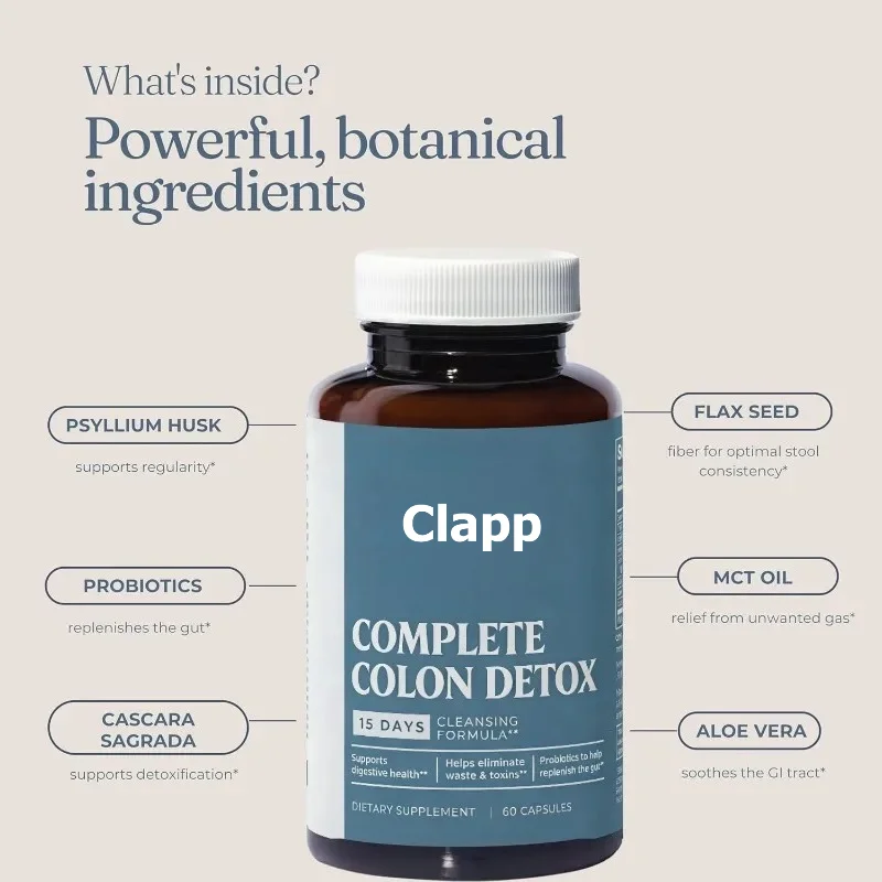 All Natural Colon Cleanser, Supports Bloating and Constipation in Women and Men with 60 Capsules