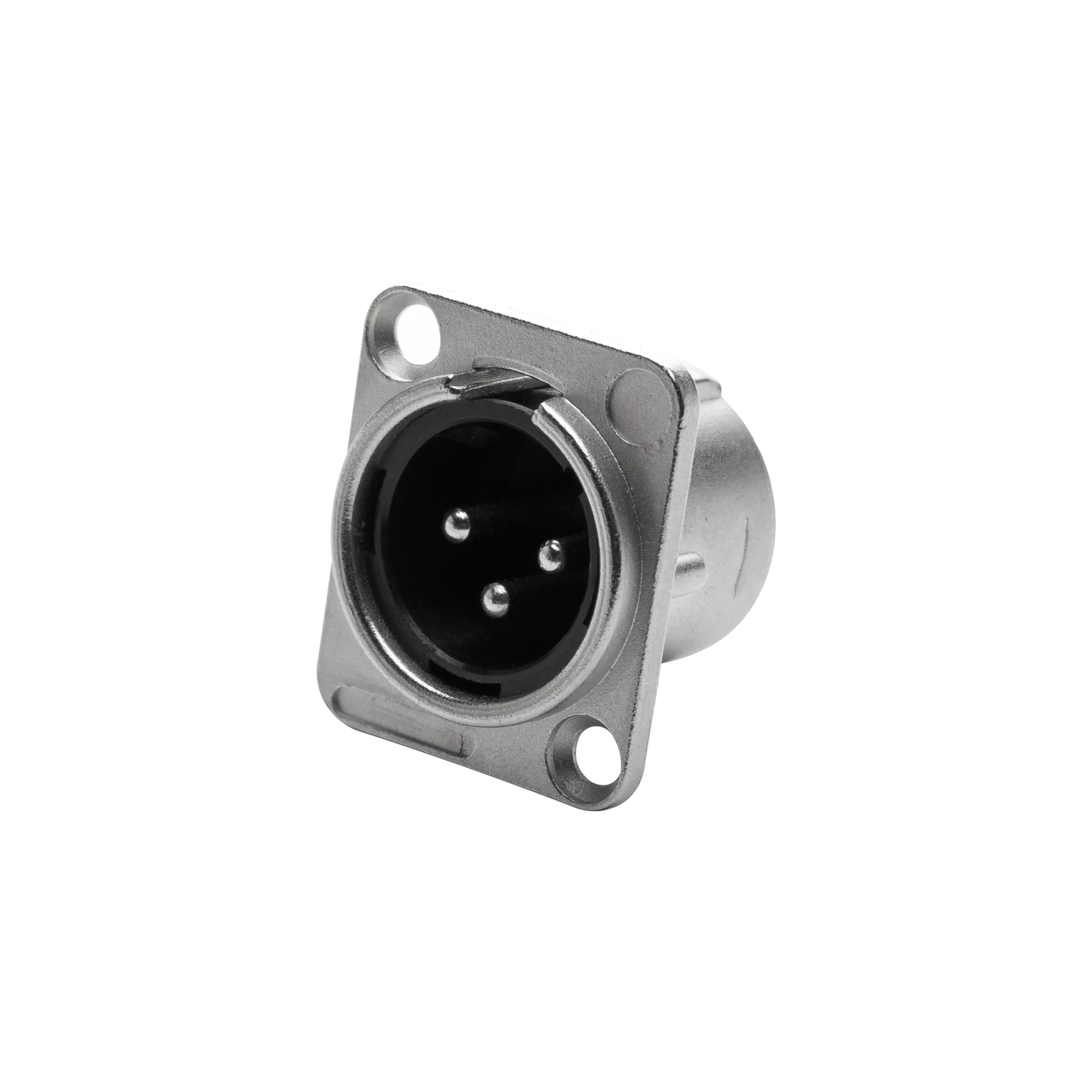 Pro-C Nickel Shell 3 Pin Male Female XLR Cannon D Type Panel Mount Audio Mic Mixer chassis Socket Microphone Connectors