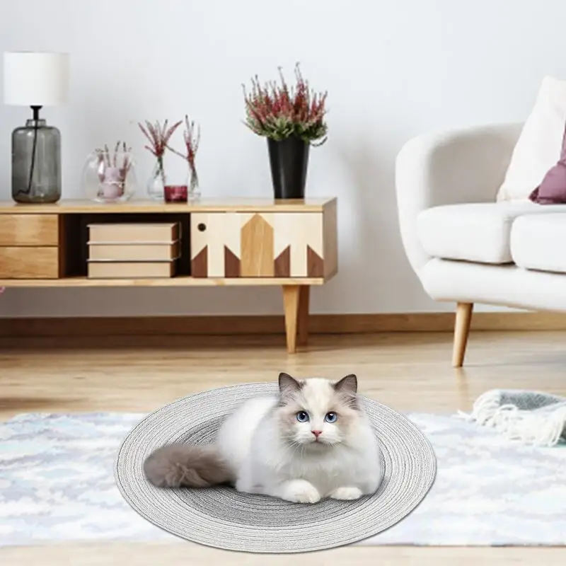 Tampons à Gratter Ronds et Horizontaux pour Chat, Jouet Interactif Durable