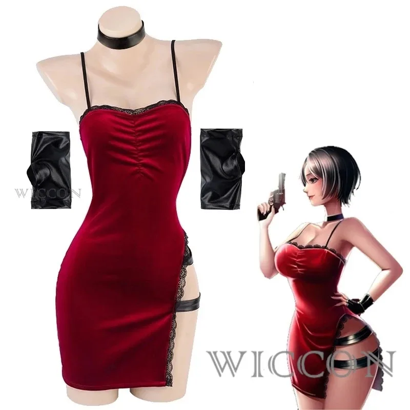 

ss23 женский резидент 4, Ада Вонг, карнавальный костюм, злое платье, наряды, фантазия, карнавальный маскировочный костюм на Хэллоуин для женщин и девочек