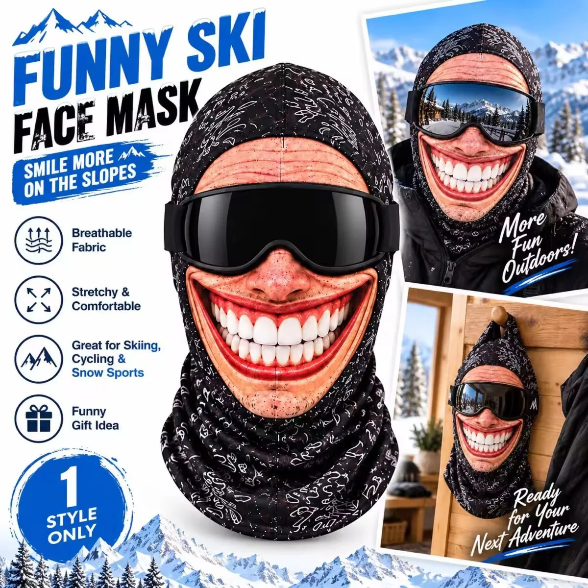 Fun Prank Old Man Cosplay Mask Realistic Face, Outdoor Sports Windproof Full Face Mask For Cycling, Skiing Face Shield