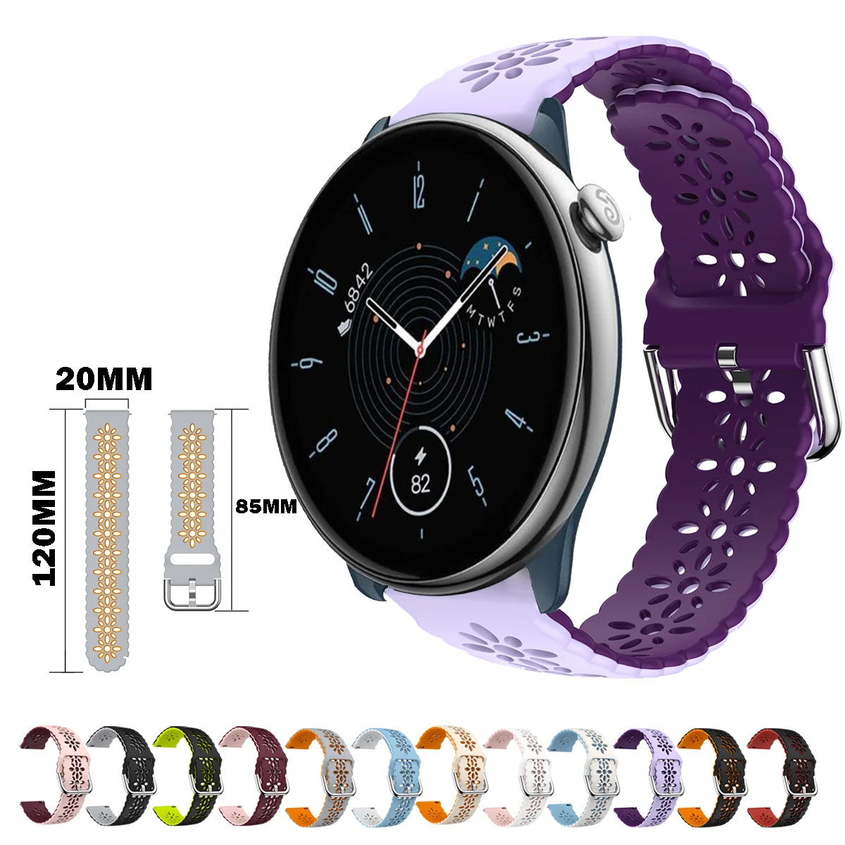 No Gaps Strap For Huami Amazfit GTR mini Multi Color Dual Watchband Silicone Sport Bracelet For Huami Amazfit GTS 4 3 2 Band