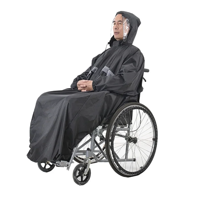 Spot Reflective Sleeved Four-wheel Scooter for The Elderly Disabled Obese People Electric Vehicle Wheelchair Poncho Raincoat