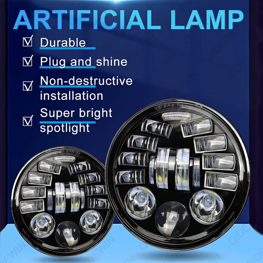 New Style Black Chrome 5.75 Inch LED Headlight 5 3/4\